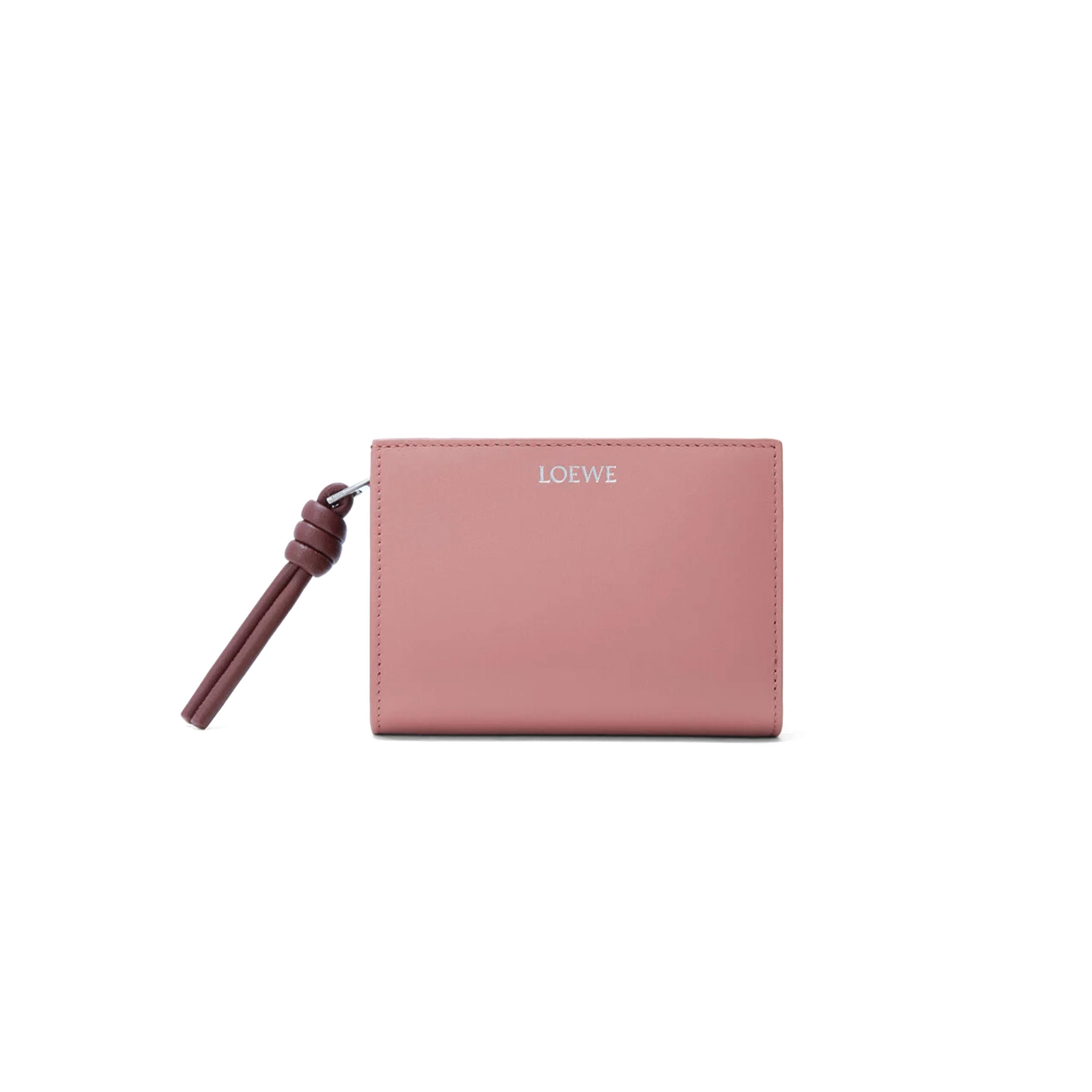 L0ew* KNOT COMPACT WALLET IN SHINY NAPPA CALFSKIN CEM1NCWX01 (11.4*8.5*3cm)